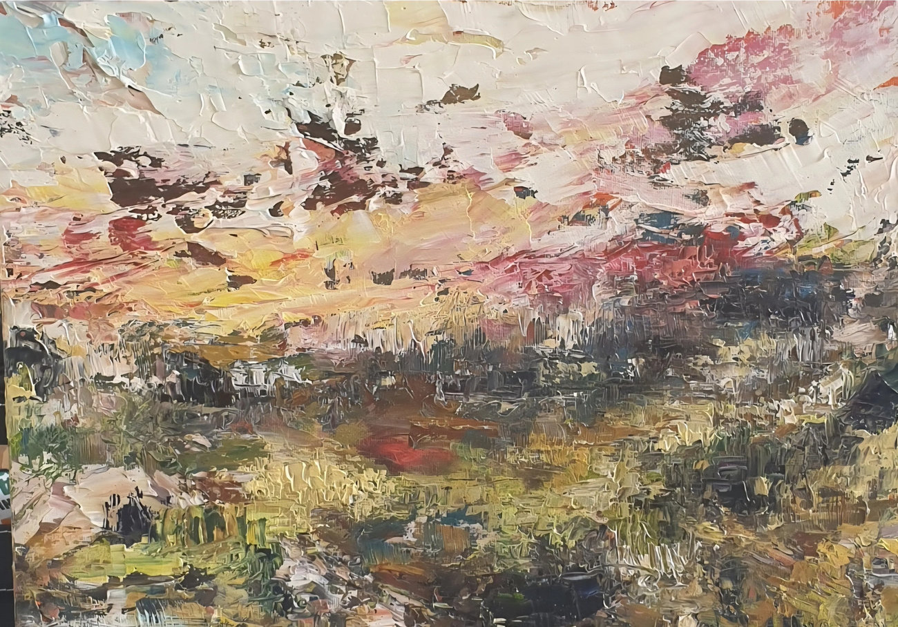 Open Field - painting by Preeti Kothari